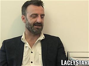 LACEYSTARR - GILF slurps Pascal milky jism after fuckfest
