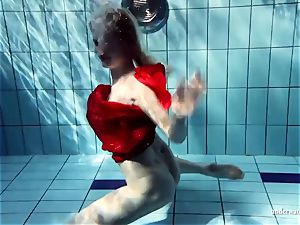 super hot light-haired Lucie French teenage in the pool